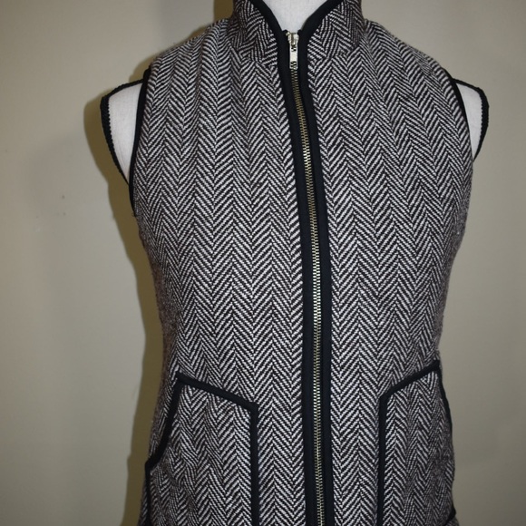 Jackets & Blazers - Brown Tweed Zip Up Vest